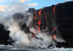 Lava from Hawaii volcano pours into the Pacific Ocean