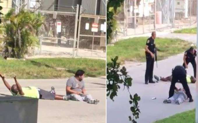 Police in Florida shoot black man lying on ground
