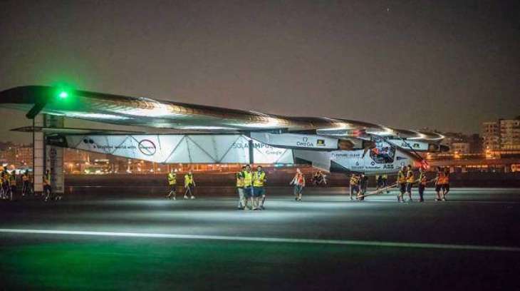 Solar Impulse, Si2, landed in Abu Dhabi
