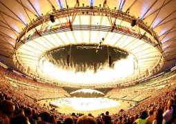 Olympics 2016 opening ceremony, colorful fireworks display