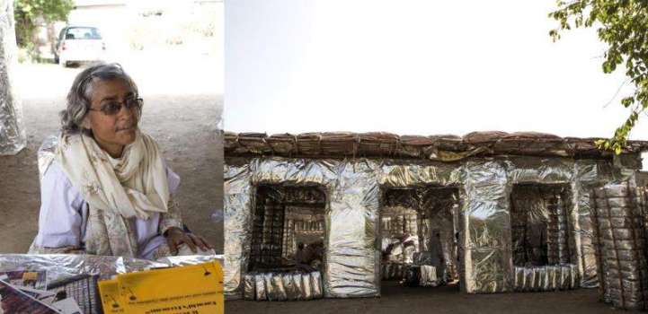 The woman turning rubbish into homes in Pakistan