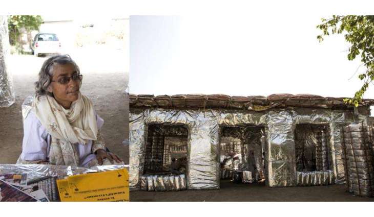 The woman turning rubbish into homes in Pakistan