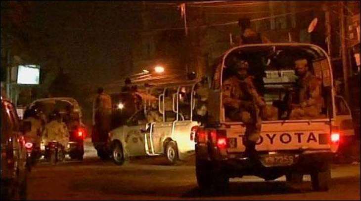 Rangers conducted a targeted operation in Liqatabad in Karachi, 4 sacks of weapon recovered