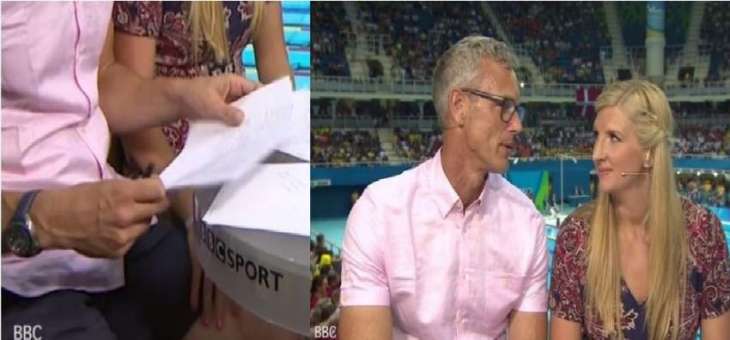 Adlington was spotted while squeezing her co-host thigh; Helen Skelton's outfit excited her viewers