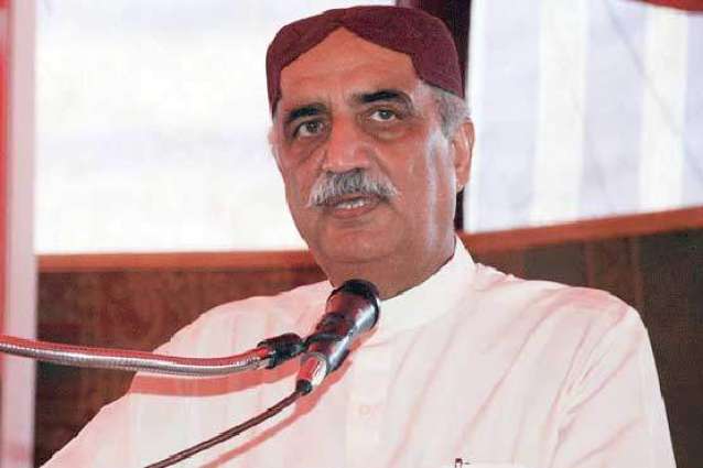 opposition leader Khursheed Shah reacts to what Interior Minister said