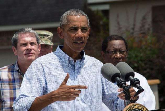 Obama defends Louisiana flood response