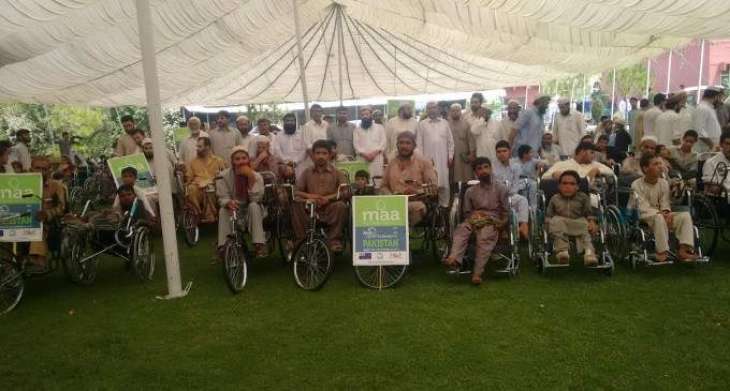 Wheelchairs distributed among 150 disabled persons in Mardan