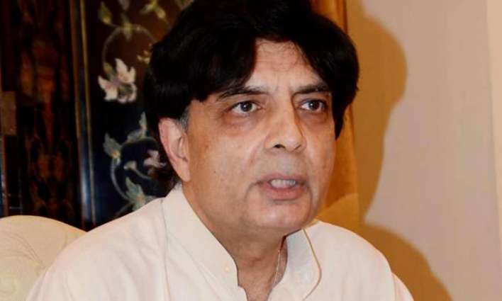 Pakistan will not be intimidated by Indian threats, said Chaudhry Nisar
