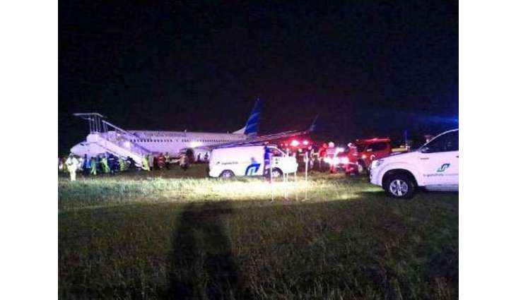 Indonesian plane skids off runway