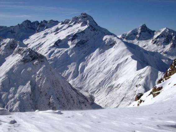 Avalanche warning in snow-capped areas of Hindukush