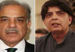 Shehbaz Sharif calls on angry Ch Nisar for third time