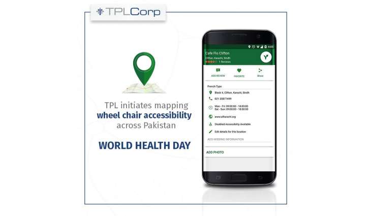 TPL Maps marks wheel chair accessible locations to commemorate World Health Day