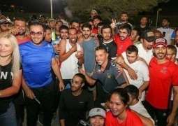 حمدان بن محمد يشهد سباق الجري بدورة ند الشبا الرياضية ويلتقي أبطال الأولمبياد الخاص