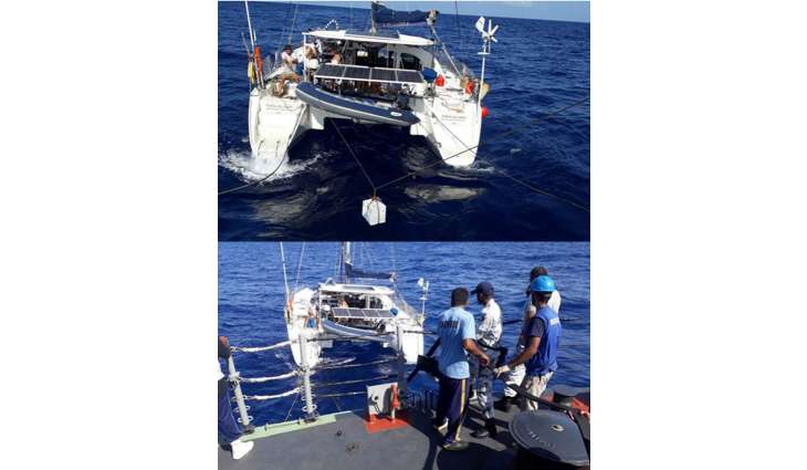 Pakistan Navy Ship Alamgir Provides Logistic Assistance To Sailing Yacht In Open Sea