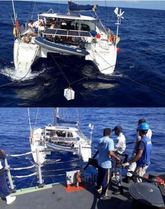 Pakistan Navy Ship Alamgir Provides Logistic Assistance To Sailing Yacht In Open Sea