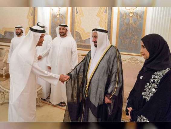 حاكم الشارقة يتلقى التهاني بشهر رمضان من رئيس و أعضاء " الوطني الإتحادي" 