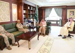 الأمير محمد بن ناصر يستقبل قائد قوة جازان