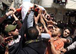 فلسطينيون يشيعون شهيدين في قطاع غزة