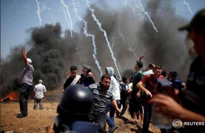 اصابة 100 فلسطيني بجراح في اعتداءات الاحتلال الاسرائيلي بغزة
