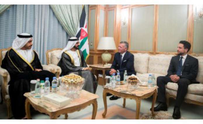           العاهل الاردني يبحث مع نائب رئيس دولة الإمارات التطورات الراهنة في المنطقة           