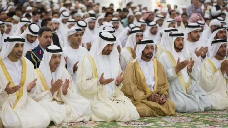 Hamdan bin Zayed performs Eid al-Fitr prayer