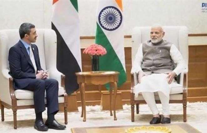 رئيس وزراء الهند يستقبل عبدالله بن زايد في نيودلهي