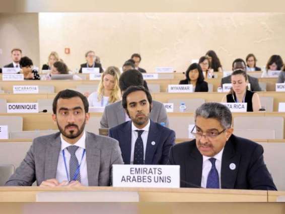 الزعابي يلقي كلمة المجموعة العربية حول حقوق الإنسان للنازحين داخليا في جنيف