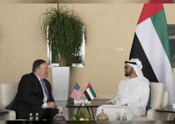 محمد بن زايد ووزير الخارجية الأميركي يبحثان علاقات البلدين و القضايا الإقليمية