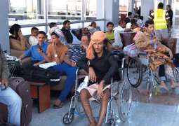 عودة 13 من الجرحى اليمنيين إلى عدن بعد رحلة علاج في الهند على نفقة الإمارات