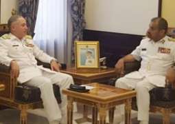 Chief Of The Naval Staff Admiral Zafar Mahmood Abbasi Calls On Commander Royal Navy Of Oman At Muscat