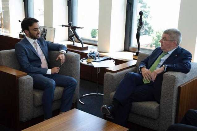 الأمير عبدالعزيز بن تركي الفيصل يبحث مع توماس باخ تطوير الحركة الأولمبية السعودية