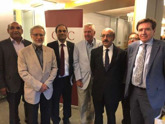Sardar Masood Khan raises Kashmir issue at the Canadian International Council; condemns Indian terrorism in IOK; proposes setting up of peace table