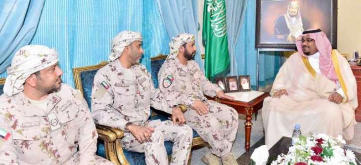نائب أمير نجران يلتقي القائد السابق للقوة الإماراتية المشاركة في التحالف العربي