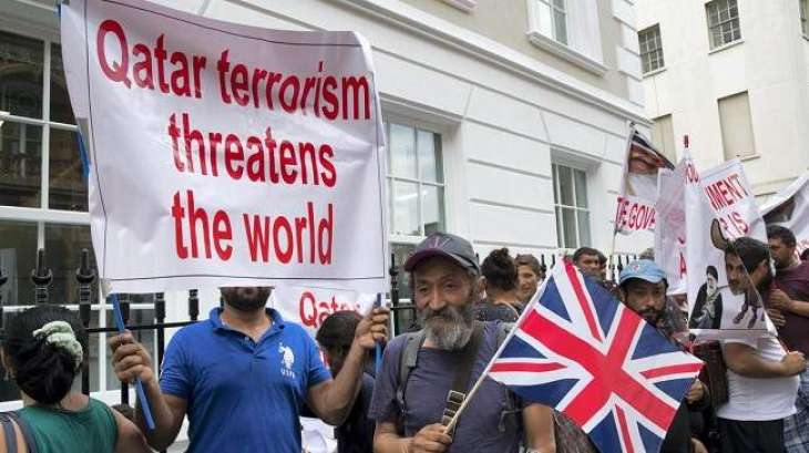 Anti-Qatar protest in London