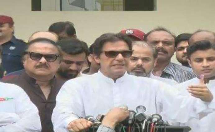 ECP issues notice to Imran Khan for media talk on polling day
