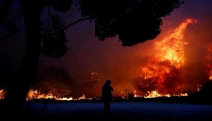 تواصل عمليات البحث عن عشرات المفقودين في حرائق الغابات باليونان