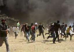 المناوشات بین القوات الاسرائلیة و الفلسطینین في قطاع غزة