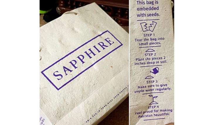 Clothing brand Sapphire introduces biodegradable, seed infused bags