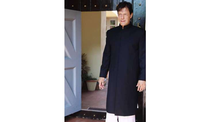 Imran Khan wore a Sherwani by J. on oath-taking