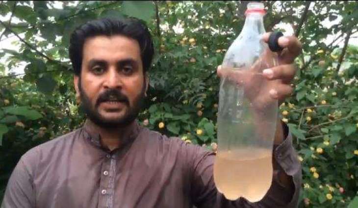 Media persons outside Bani Gala protest for clean drinking water