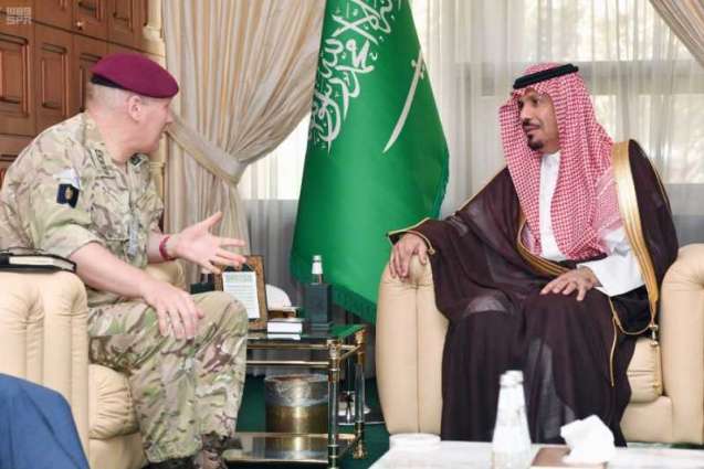 وزير الحرس الوطني يستقبل كبير المستشارين العسكريين لشؤون الشرق الأوسط بوزارة الدفاع البريطانية