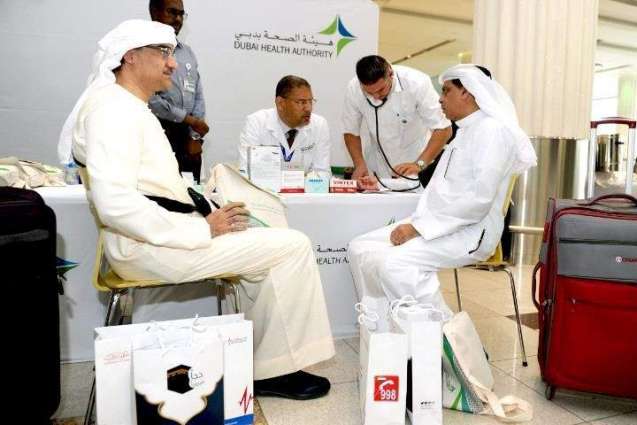 Dubai Health Authority conducts medical check-ups at Dubai International Airport on Hajj pilgrims leaving for Mecca