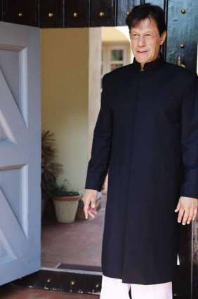 Imran Khan wore a Sherwani by J. on oath-taking