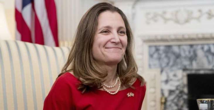 Canada's Freeland Says to Meet With US Trade Rep. for Talks on Wednesday at 5:00 P.M. EST
