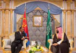 سمو ولي العهد يلتقي الرئيس الإريتري
