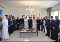 سفير الدولة لدى لبنان يكرم مدير كأس العرب للأندية الأبطال