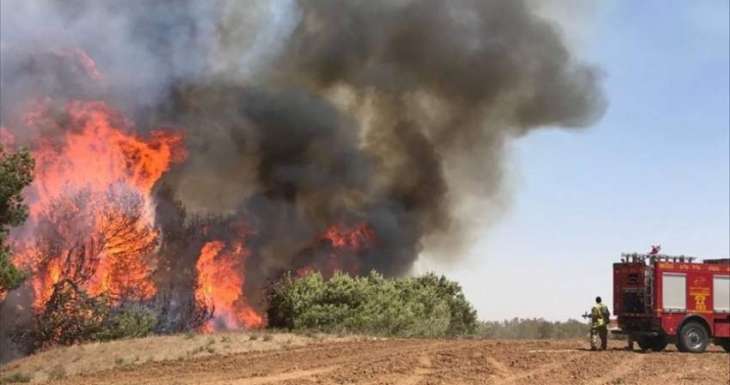 الاحتلال يحرق مزرعة في نابلس 