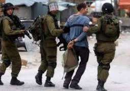 الاحتلال الإسرائيلي يعتقل 21 فلسطينيا في الضفة