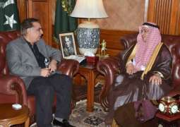 حاكم إقليم السند الباكستاني يلتقي القنصل العام للمملكة لدى كراتشي