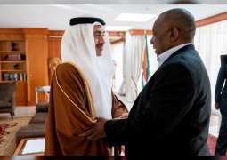 رئيس جنوب افريقيا يستقبل عبدالله بن زايد